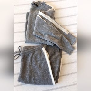 Theory Athletic Cashmere side stripe set